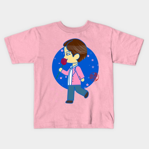 A K-Pop rose Kids T-Shirt by EV Visuals